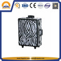 Zebra-Aluminiumlaufkatzen-kosmetischer Make-upkasten (HB-3508)